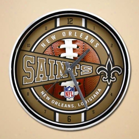 New Orleans Saints 12'' Chrome Clock