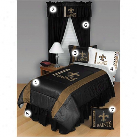 New Orleans Saints Full Size Sideline Bedroom Set