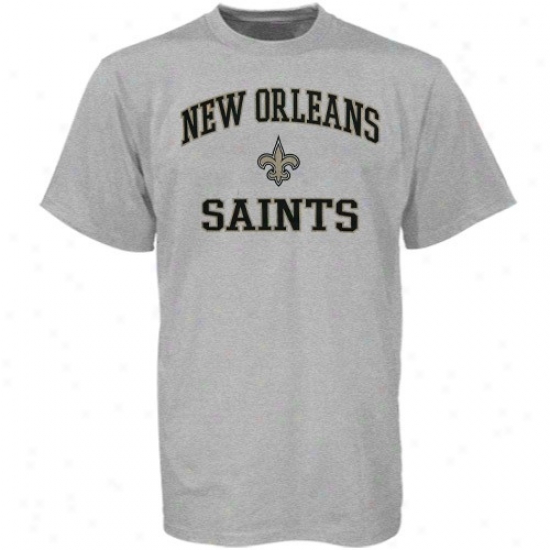 New Orleans Saints Shirt : Repaired Orleans Saints Ash Heart & Soul Shirt