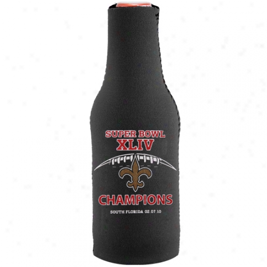 New Orleans Saints Super Bowl Xliv Champions Black 12oz. Bottle Coloie