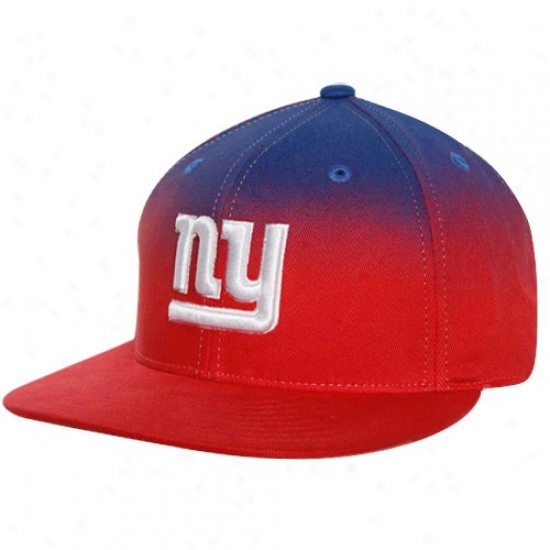 New York Giant Hats : Reebok New York Giant Red-royal Blue Gradiated Fitted Hats