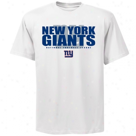New York Giant Tshirts : New York Giant White Field Of Play Tshirts