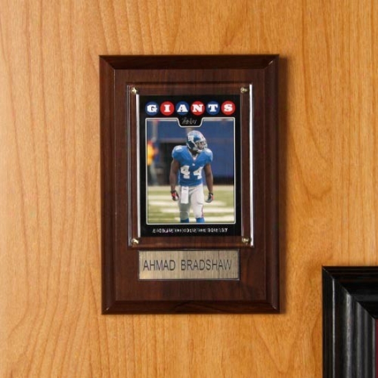 New York Giants #44 Ahmad Bradshqw 4'' X 6'' Plaque