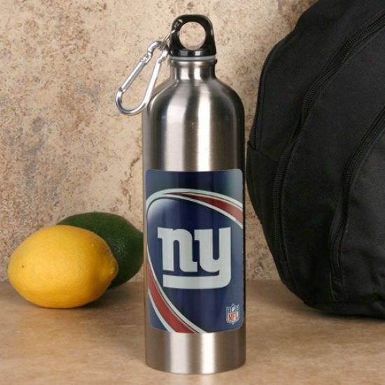 New York Giants 750ml Stainless Steel Water Bottle W/ Carabiner Clip