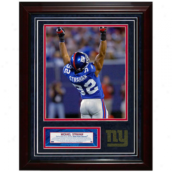 New York Giants #92 Michael Strahan 11'' X 14'' Unsigned Turf Collage