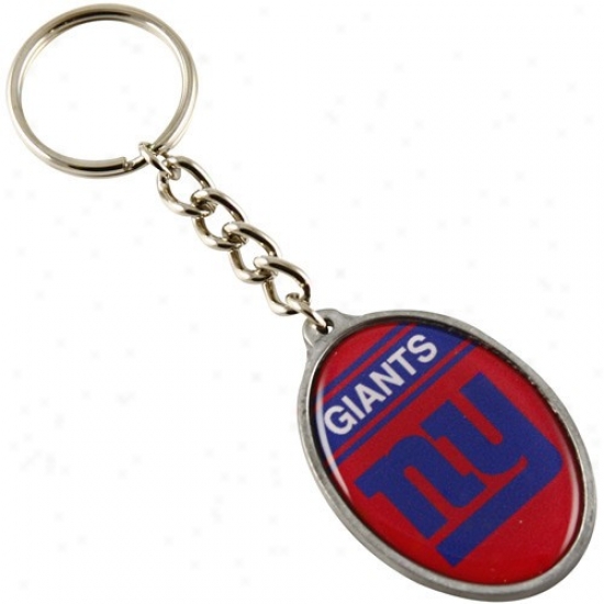New York Giants Domed Oval Keychain