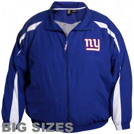 New York Guanys Jackets : New York Giants Royal Blue Microfiber Big Sizes Jackets