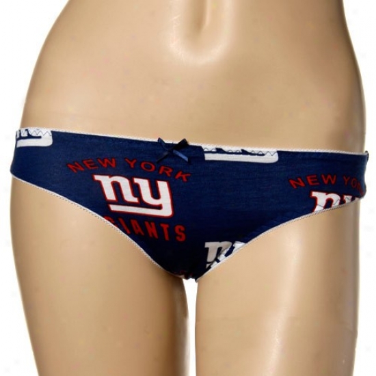 New York Giants Royal Blue Maverick Thong Underwear
