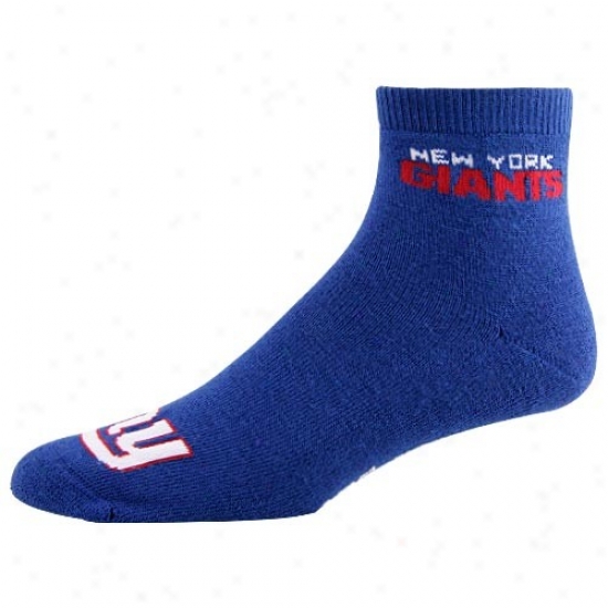 New York Giants Royal Blue Slipper Socks