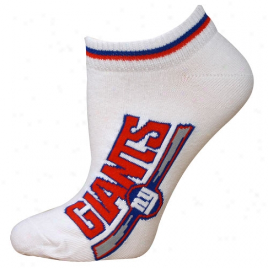 New York Giants White Ladies (529) 9-11 Ankle Socks