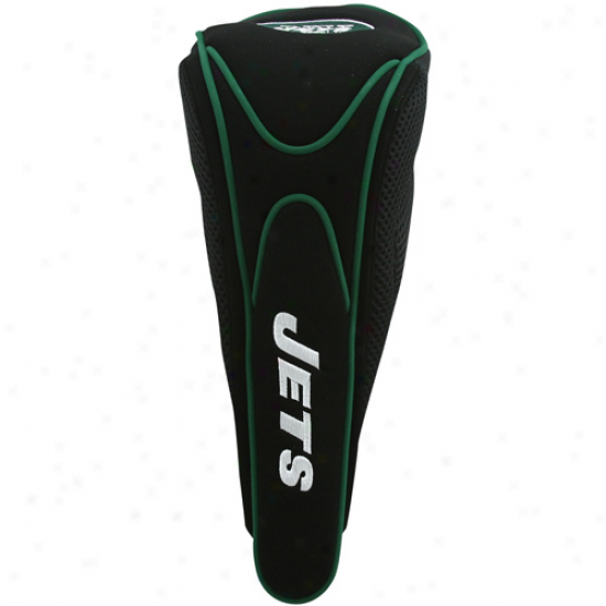 New York Jets Black Magnetic Golf-Club Headcover