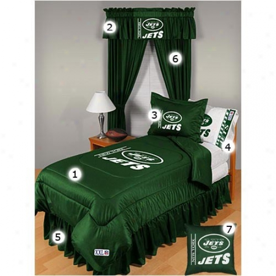 New York Jets Full Size Locker Room Bedroom Set