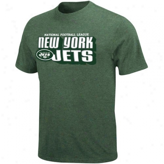 New York Jets Shirt : New York Jets Lawn Defensive Front Heathered Shirt