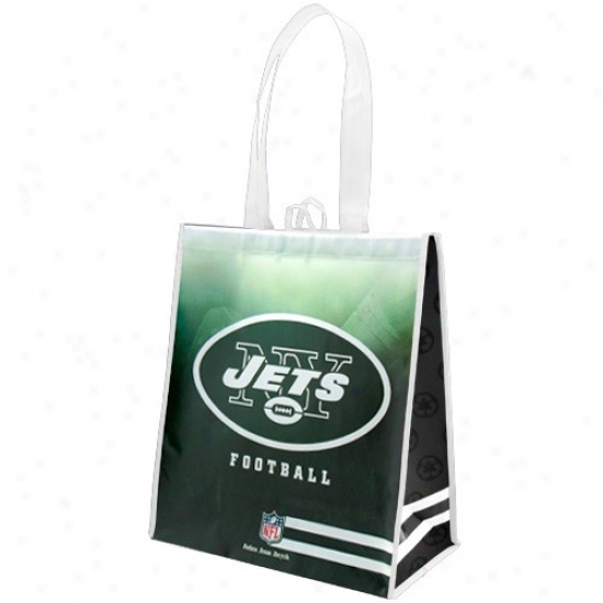 New York Jets White-green Fade Reusable Tote Bag