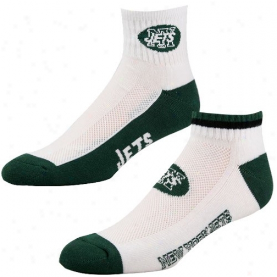 New York Jets White-green Two-pack Socks