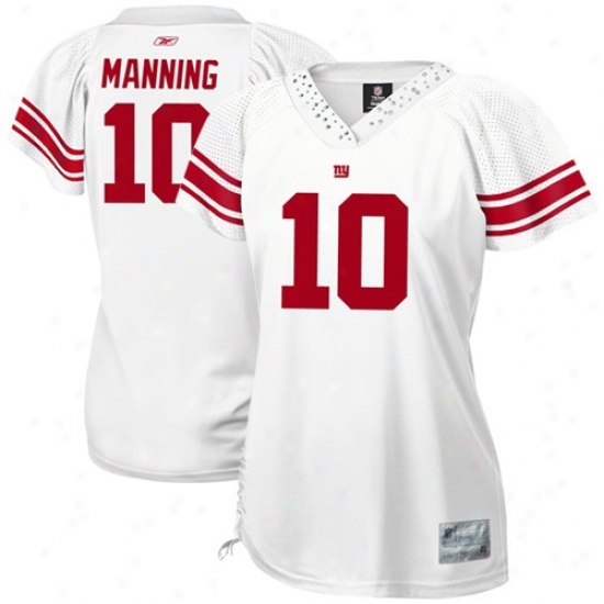 Ny Giants Jerseys : Reebok Ny Giants #10 Eli Manning Ladies White Field Flirt Premium Fashion Jerseys