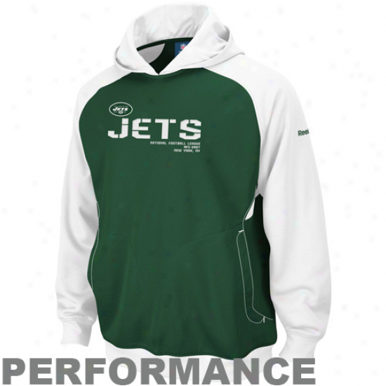 Ny Jet Sweat Shirt : Reebok Ny Jet Green Sideline Perfoormance Pullover Sweat Shirt