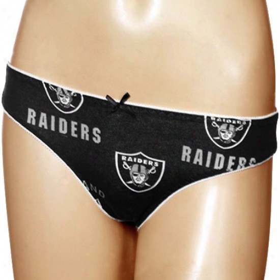 Oakland Raiders Ladies Black Maverick Bikini Cut Underwear