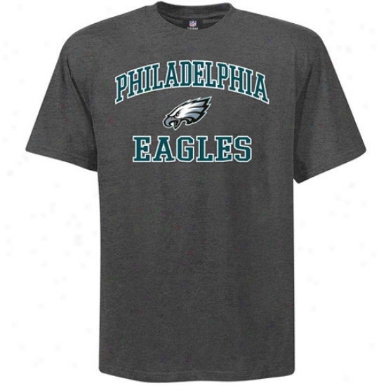 Philly Eagle Tes : Philly Eagle Charcoal Heart And Soul Tee