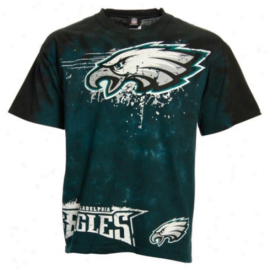 Philly Eagles Shirts : Philly Eagles Green Fade Tie Dye Shirts