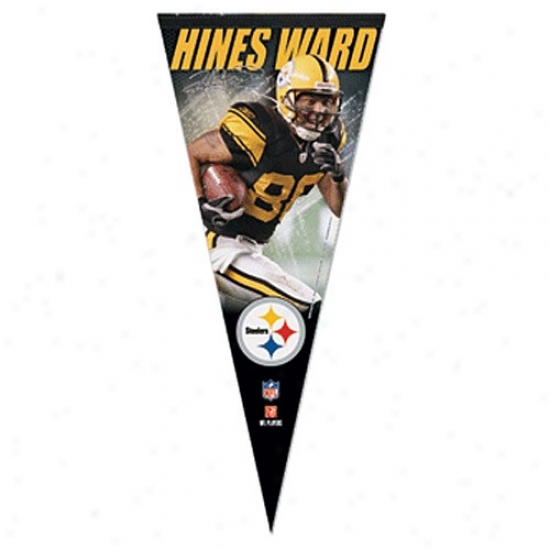Pittsburgh Steelers #86 Hines Ward 17'' X 40'' Premium Felt Player Pennant