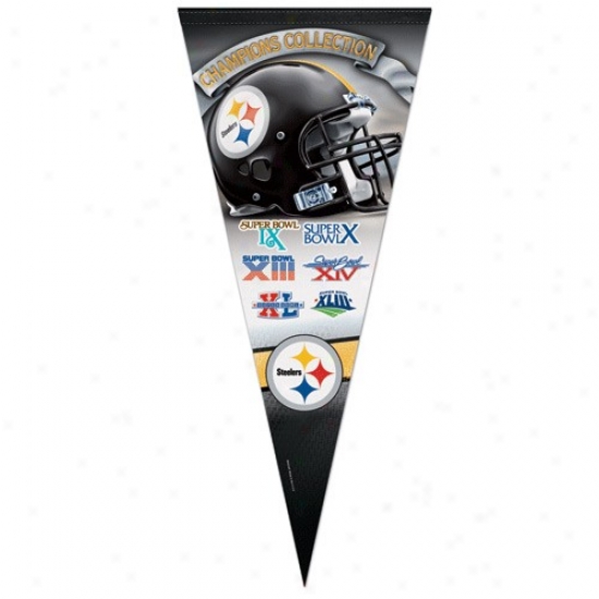 Pittsburgh Steelers Champions Collection 17'' X 40'' Vertical Rate above par Felt Pennant