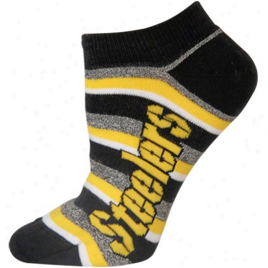 Pittsburgh Steelers Lwdies Team Striped Sock