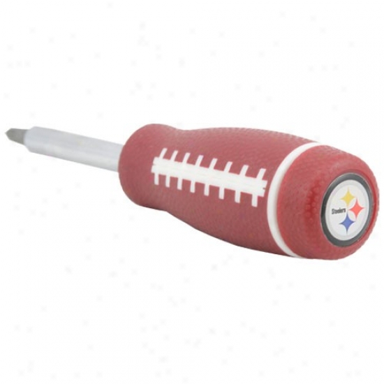 Pittsburgh Steelers Pro-grip Footbaol Screwdriver And Drill Bits