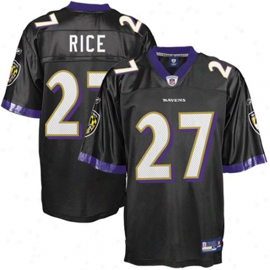 Ravens Jersey : Reebok Nfl Equipment Ravens #27 Ray Rice Dark Replica Football Jersey