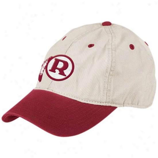Redskin Hat : Reebok Redskin Natural Garment Washed Throwback Logo Relaxed Adjustable Hat