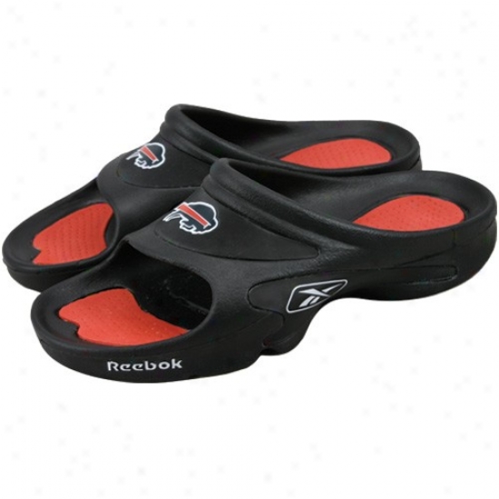 Reebok Buffalo Bills Black Nfl M0jo Slide Sandals