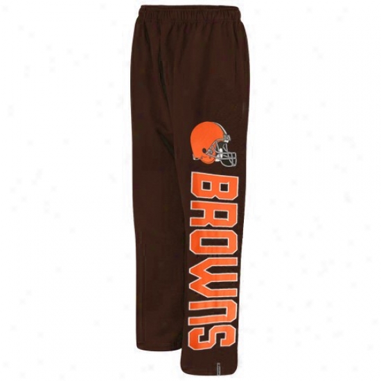 Reebok Cleveland Browns Youth Brown Fleece Sweatpants