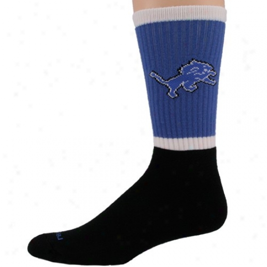 Reebok Detroit Lions Light Blue-black Crew Socks