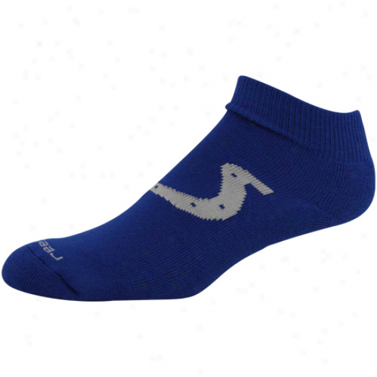 Reebok Indianapolis Colts Royal Blue Jacquadd Logo Ankle Socks