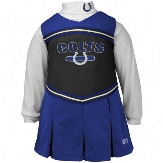 Reebok Indianapolis Colt Royal Blue Toddler 2-piece Cheerleader Dress