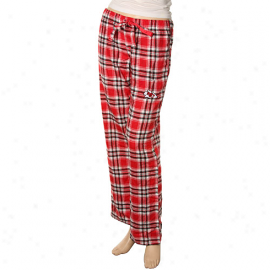 Reebok Kansas City Chiefs Ladies Ree Plaid Flannel Pajama Pants