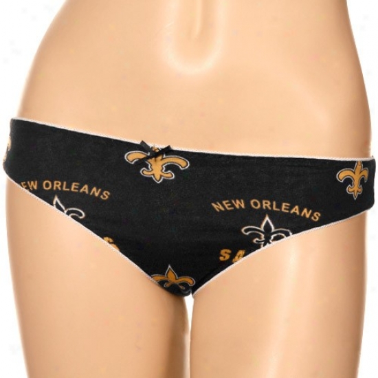 Reebok New Orleans Saints Ladies Black Maverick Panties