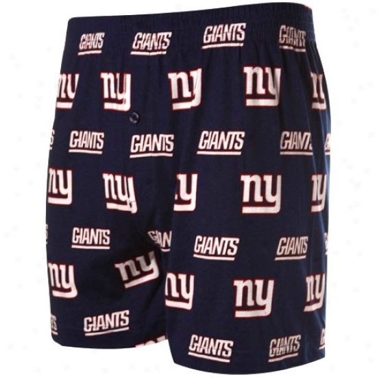Reebok New York Giants Navy Bluee Genesis Boxer Shorts