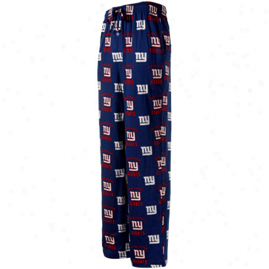 Reebok New York Giants Royal Blue Maverick Woven Pajama Panst