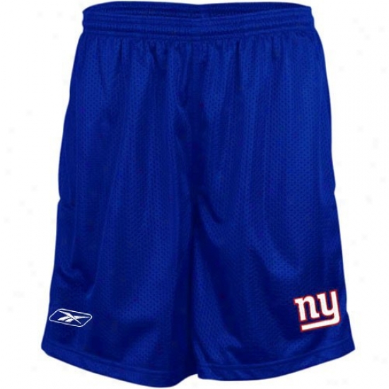 Reebok New York Giants Magnificent Blue Youth Coaches Mesh Shorts