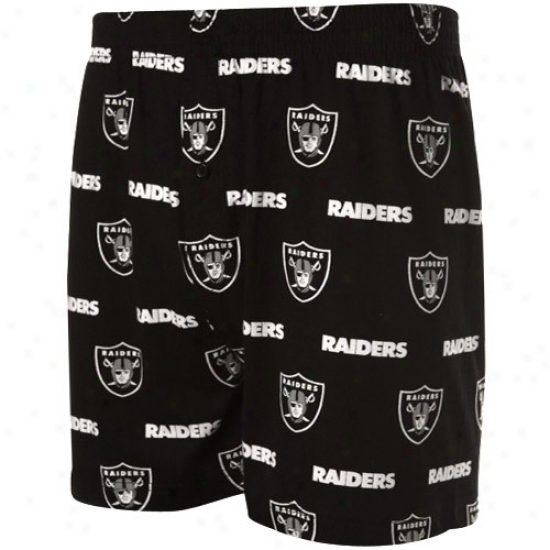 Reebok Oakland Raiders Black Gdnesis Boxer Shorts