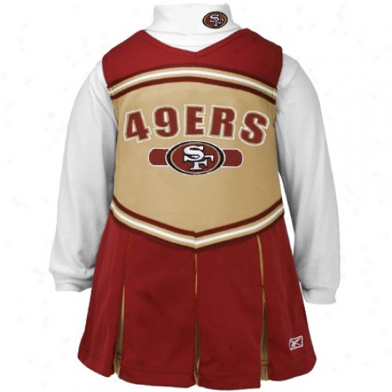 Reebok San Francisco 49ers Garnet Preschool 2-piece Cheerleader Dress