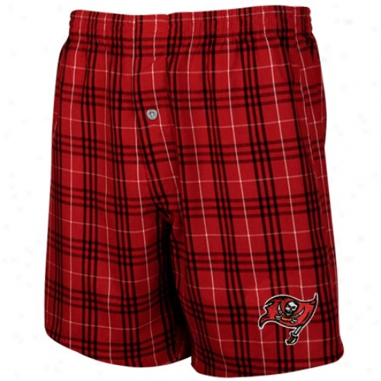 Reebok Tampa Bark at Buccaneers Red Plaid Event Boxer Shorts