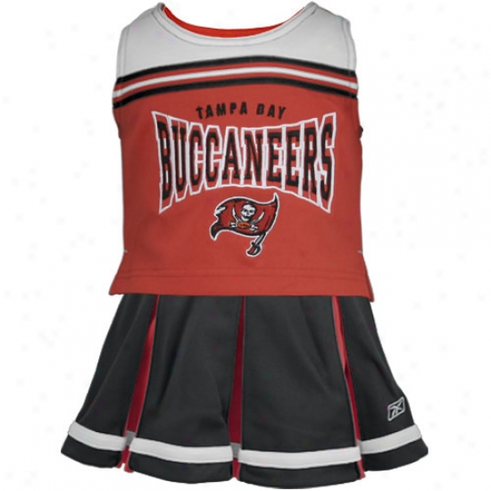 Reebok Tampa Bay Buccaneeds Red Toddler 2-piece Cheerleader Dress