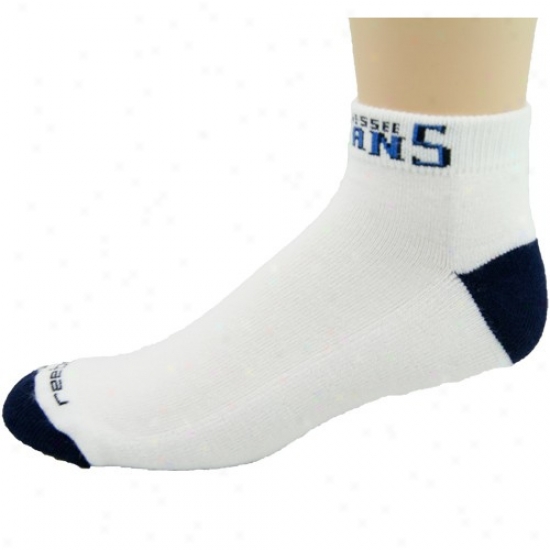Reebok Tennessee Titans White-navy Livid Low-cut Socks