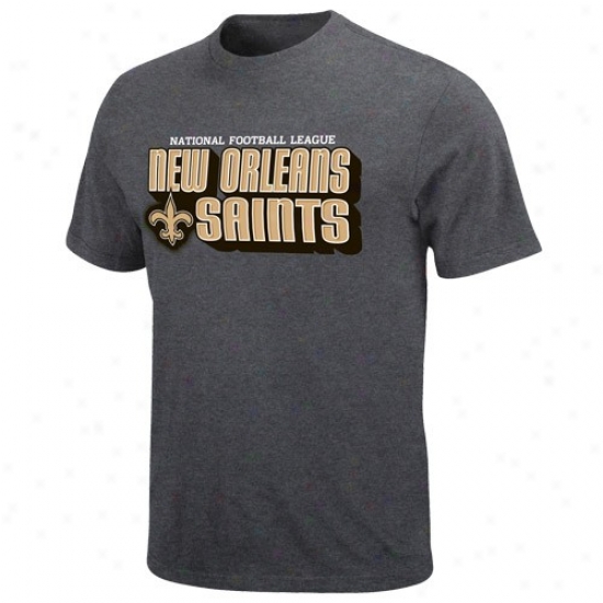 Sants T Shirt : Saints Charcoal Defensive Front Heathered T Shirt