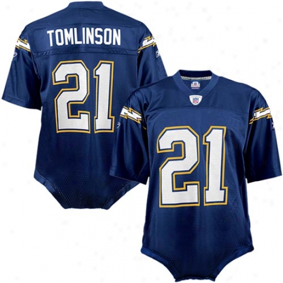 San Diego Charger Jerseys : Reebok Nfl Equipment San Diego Charger #21 Ladainian Tomlinson Navy Infant One-piece Autograph copy Foogball Jerseys