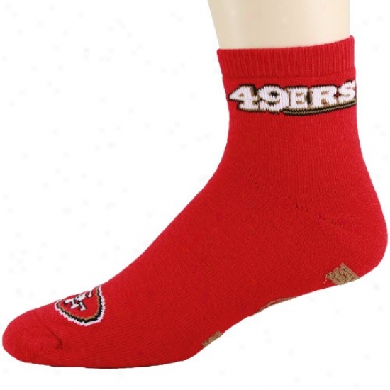 San Francisco 49ers Cardinal Slipper Socks
