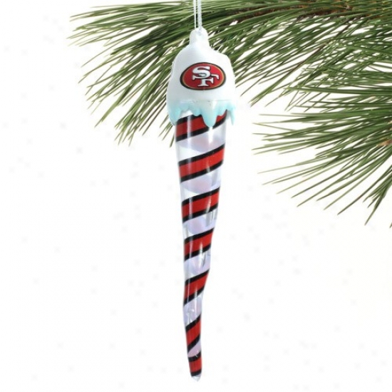San Francisco 49ers Light-up Icicle Oranment