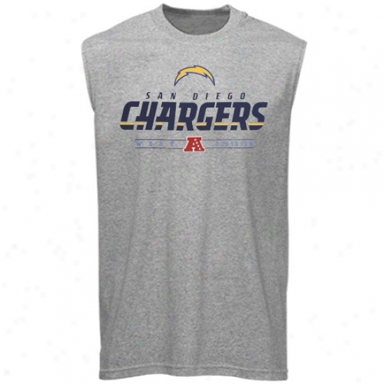 Sandiego Charger Apparel: Sandiego Charger Steel Gray Critical Victory Sleeveless T-shirt